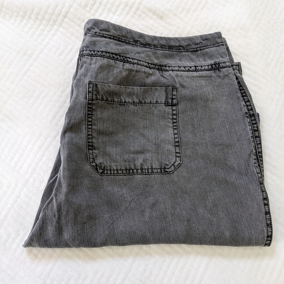 Sundance Gigi Straight Leg Drawstring Button Fly Pants Size 16 Tensel Gray - Picture 5 of 11